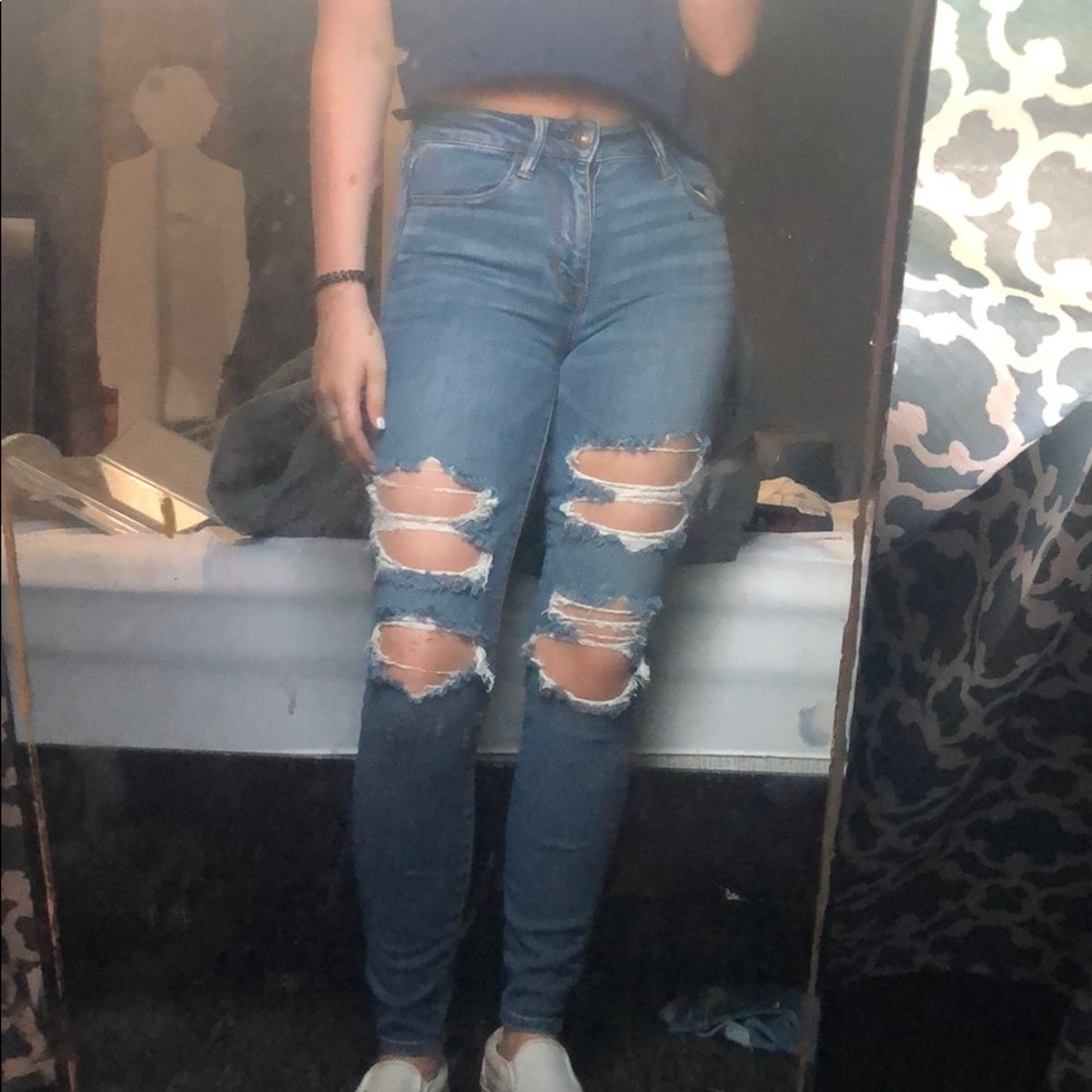American eagle distressed jegging